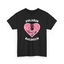 Camiseta unisex Retro Heart Folarin Balogun, sudadera divertida de fútbol con cuello redondo, camisa - Negro - Ver 1