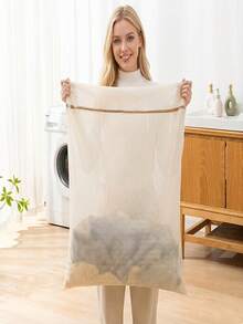 2pcs Extra Large Laundry Mesh Bags, Washing Machine Wash Bags, Suitable For Sweaters, Delicate Clothing And Underwear, Protective Laundry Mesh Bags Prevent Stretching And Deformation, Reusable Home Laundry Accessories - Multicolor - View 5