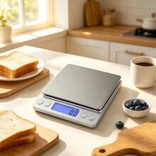 1pc Digital Food Scale For Kitchen, Weight In Grams And Ounces With Unit Conversion, High Precision Electronic Scale, Essential For Apartment, College Dorm, Back To School Supplies - Silver - View 6