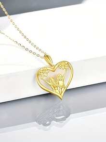 1pc New Fashion Sunflower Heart-Shaped Rearview Mirror Chain Love Car Interior - Heart Rearview Mirror Charm - View 4