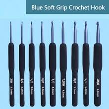 1pc-20pcs Red Woven Aluminum Crochet Hooks, Portable Metal Crochet Hooks For Scarf, Sweater Knitting Tools (Random Color) - Blue - View 11