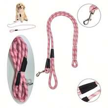 1pc Heavy Duty Braided Nylon Dog Leash, Waterproof Rope Lead For Walking & Training, Durable Soft Grip Pet Leash With Metal Clip For Small, Medium & Large Dogs - Multicolor - View 9