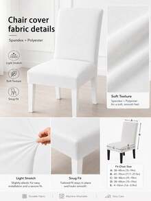 Detachable Elastic Spandex Chair Cover, Light Blue Lemon Dining Chair Protective Cover, Used For Home Living Room, Kitchen Decoration Products, Reusable, Very Suitable For Thanksgiving And Christmas Holidays, Bedroom And Office Furniture Protection. - B - View 8