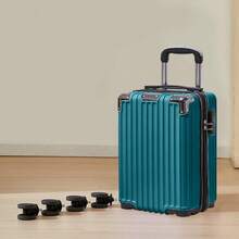 Lightweight Vertical Trolley Suitcase, Students College Business Travel Luggage With Wheels, Scratch-Resistant Password Lock, Expandable Carry-On Bag For School School Accessories School Stuff - Multicolor - View 19