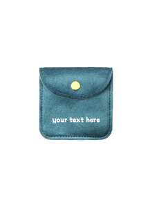 Personalized Custom Name Snap Button Jewelry Bag, Personalized Storage Pouch Portable Mini Bag, Suitable For Earrings, Rings, Necklaces, Bridal Bridesmaid Proposal Gifts, Portable And Compact, Convenient To Carry, Space-Saving - Multicolor - View 18