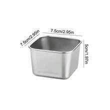 1/3pcs Stainless Steel Mini Sealed Containers, Tomato Salad Sauce Small Boxes With Lids, Portable Outdoor Dip Sauce Cups - Multicolor - View 15