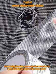 1pc Window Screen Repair Tape, Self-Adhesive Mesh Tape, Anti-Insect Mosquito Net, Strong Self-Adhesive Window Screen Repair Tape For Hole Repair, Window Screen Patch, Cover Holes And Tears, Anti-Insect Mosquito Net, DIY Home Decor And Office Use - A - View 15