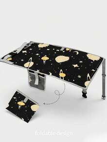 1pc Baby Seat Extension Pad, Children's Airplane Seat Extension Pad, Cartoon Print Pattern, Non-Slip - Portable - Foldable Non-Slip Footrest, Travel Cushion Suitable For Flight, Car And Train Travel - Multicolor - View 11
