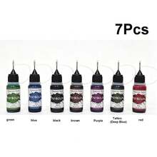 9 Colors Temporary Juice Tattoo Ink, Waterproof Semi-Permanent Henna Tattoo Paste, Long-Lasting Hand-Painted Body Art Pigment, DIY Realistic Tattoo Sticker - Multicolor - View 20