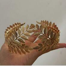 1pc Women's Baroque Zinc Alloy Leaf Crown Headband Bridal Hair Accessory Suitable For Party, Gathering, Wedding, Daily Wear - Multicolor - View 5
