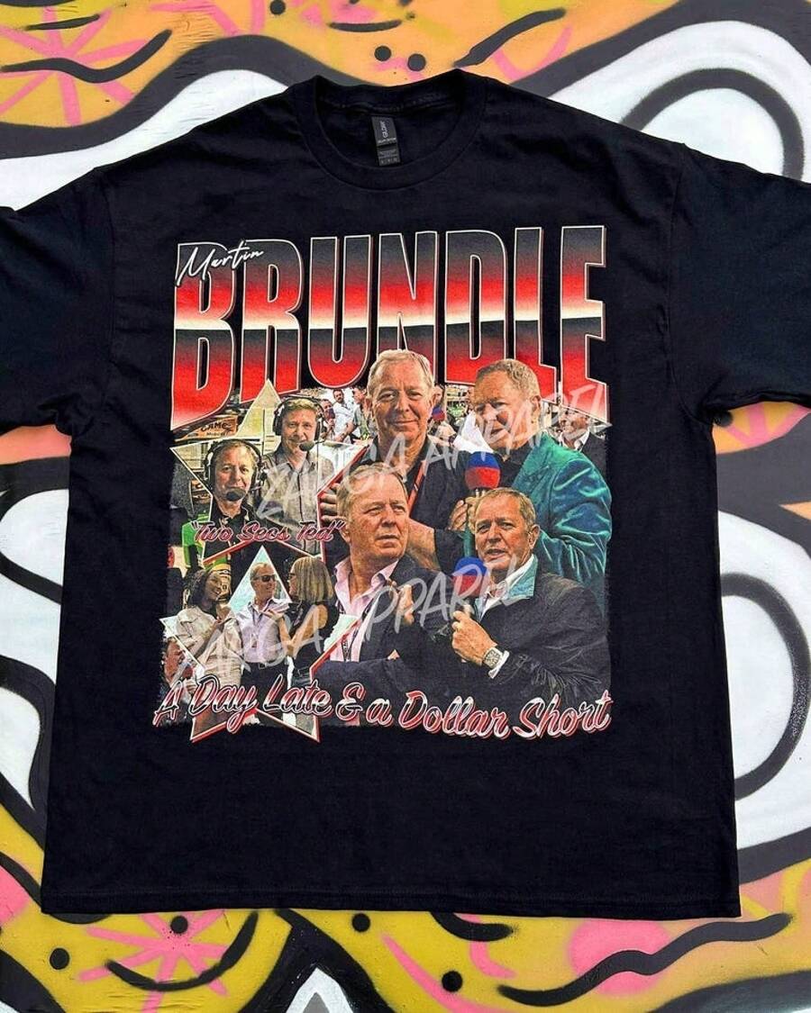 Brundle F1 Funny Meme Graphic Tee T Shirt - Black - View 1
