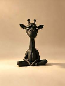 1pc Wise Giraffe Head Leader Figurine, New Style Statue Ornament With High Detail Texture, Desktop Decor, Exquisite Home & Office Shelf Display, Unique Art Sculpture, Indoor Atmosphere Accent, Living Room & Office Decoration, Suitable For Easter, Halloween, Mother's Day, Father's Day, Graduation Season Gift - Multicolor - View 5