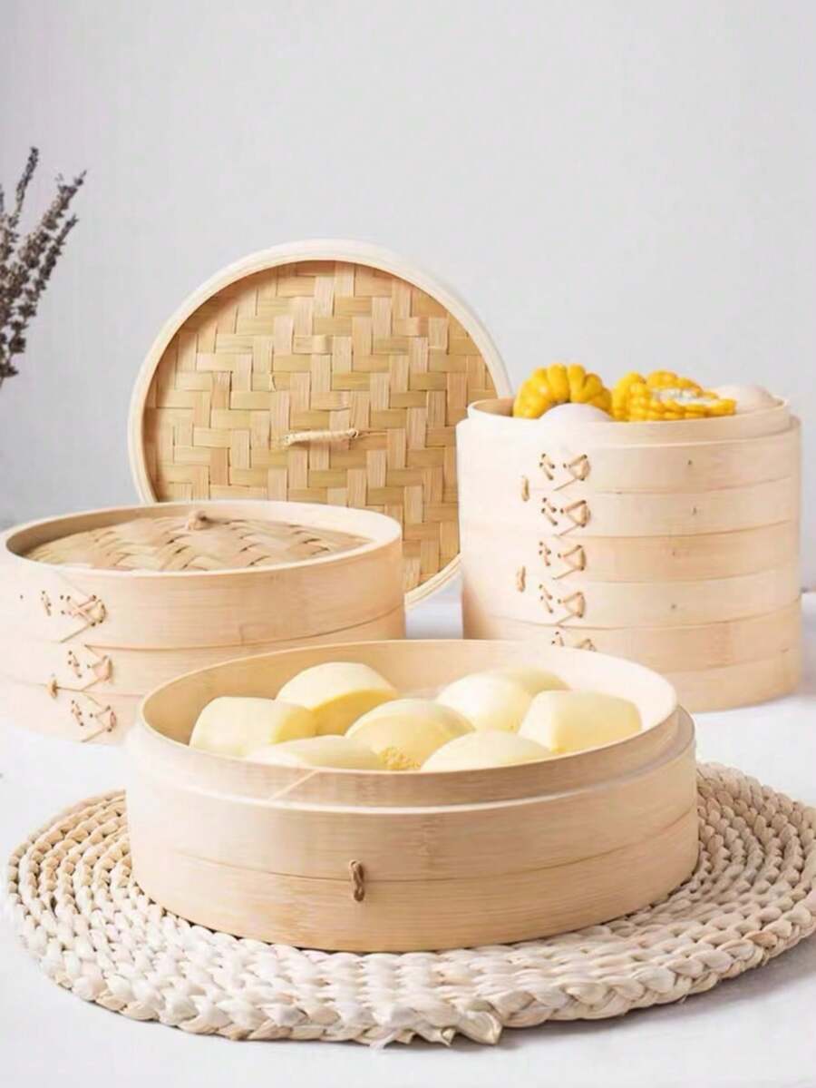 A Bamboo Steamer For Steamed Buns, Heightened And Deepened, Morning Tea Snack Steaming Grid, Commercial Bamboo Steamer - View 1