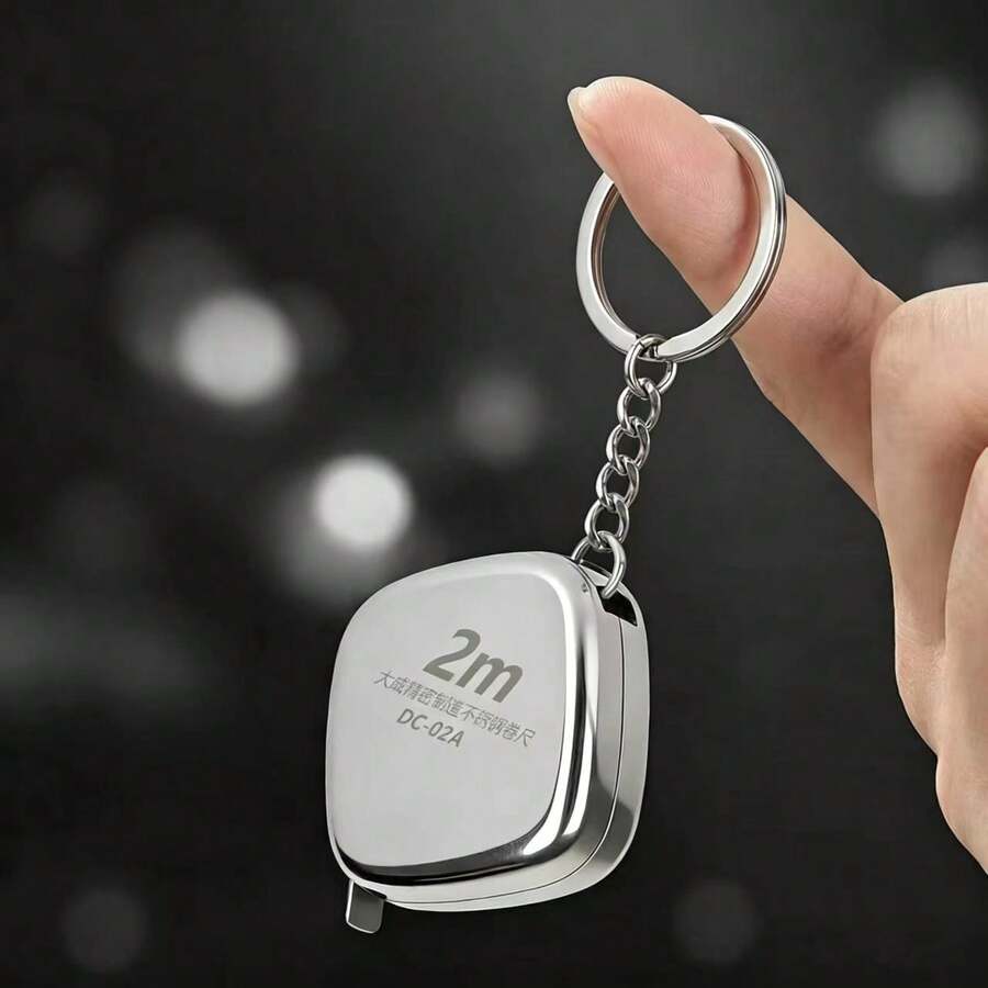 Llavero de cinta métrica mini, regla de acero inoxidable de 2m, nueva cinta métrica para cintura