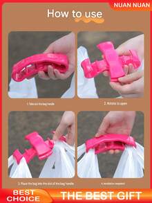 Portable Plastic Shopping Bag Clip, With Comfortable Grip, Durable Basic Shopping Bag Holder, Convenient For Shopping And Home Storage, Prevents Bag Tearing - Multicolor - View 7
