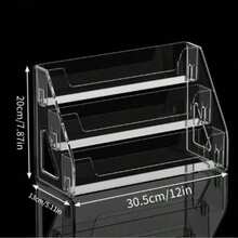 1pc 3/5 Tier Acrylic Display Stand With Transparent Shelves, Large Capacity Storage Rack For Anime Figures, Cards, Badges, Collectibles, Stable Design, Suitable For Desktop Or Exhibition Use, Transparent Acrylic Retail Display Rack - 1PC - View 9