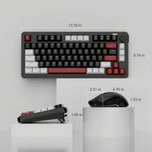MageGee GK950 Wireless Keyboard And Mouse Combo, 80 Keys, RGB Backlight, Volume Knob, Built-In 4000mAh Battery, Includes 2.4GHz USB Receiver, Plug And Play Silent Keyboard, Suitable For Office And Gaming/PC/Laptop/Student/Classroom Learning/Home/Household - View 8