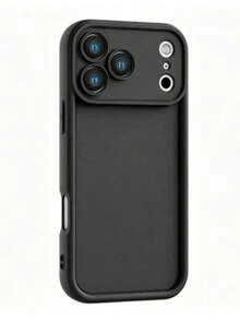 極簡黑色純色防震基礎手機殼，適用於 iPhone 17 Pro Max - 黑色 - 查看 2