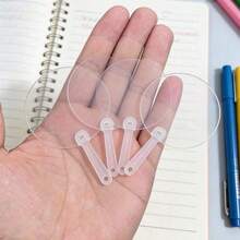 100/50pcs Cute Mini Transparent Hand Fans Handmade DIY Blank Fans Detachable Art Fans For Halloween Wedding Birthday And Party Decorations, Perfect Gifts For Friends Classmates Mothers Colleagues, Decorative Fans - One Size Fits All - View 3