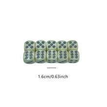 Easytoday 10pcs High Quality 1.6cm/0.63inch Dice Dots Dice Club Party Game Entertainment - Khaki - View 4