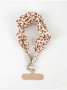1 buah Gantungan Kunci Scrunchie Motif Leopard Warna Teh Susu untuk Tali Ponsel dan Tas - MultiWarna - View 4