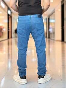 Men's Slim Fit Stretch Denim Jeans - 斯特拉斯堡藍 - 查看 3