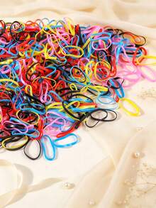2000Pcs Simple Mini Disposable Hair Ties For Girls And Teens - Multicolor - View 6