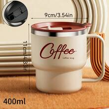 Tazza da caffè isolata a doppio strato portatile in acciaio inossidabile 304, tazza da bere durevole e sigillata, tumbler per studenti e adulti - Multicolore - Visualizzare 12