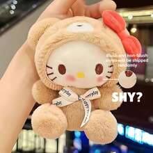 SANRIO 1pc Bear Shaped Plush Keychain, Soft Bag Charm, Cute Backpack Pendant, Essential Surprise Gift For Birthday And Holidays, Ideal Gift For Girls, Teens And Friends, 4 Styles Available - Multicolor - View 11