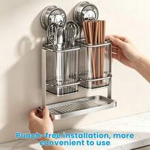 Stainless Steel 3-In-1 Knife Block, Cutting Board, And Chopstick Holder, With A Whetstone And Scissor Slot, Square-Shaped Knives, Removable Kitchen Knife Block - Cutlery Holder - View 6