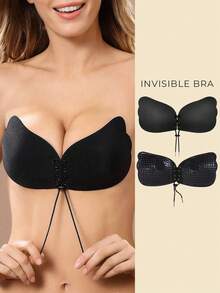 1/2 PCS Invisible Self-Adhesive Push-Up Bras – Strapless Backless Bra Set, Seamless Lift-Up, Breathable & Anti-Sagging For Wedding & Summer Outfits - Multicolor - View 32