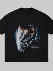 Men T-Shirts - 黑色 - 查看 1