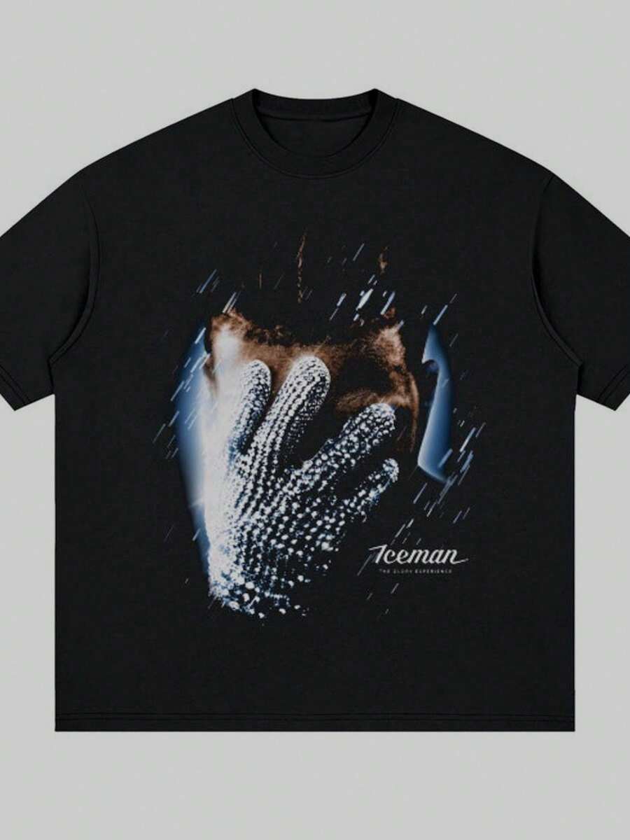 Men T-Shirts - 黑色 - 查看 1