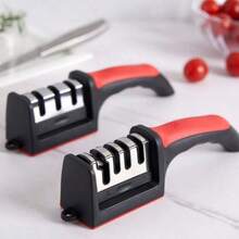 3-Stage Quick Knife Sharpener With Non-Slip Base, Multi-Function Kitchen Knife Accessory And Tool - Multicolor - View 9