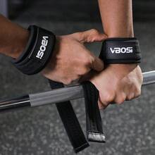 VBOSI 1 Pasang Pelindung Pergelangan Tangan Angkat Beban, Penopang Pergelangan Tangan yang Dapat Diatur untuk Latihan Kekuatan dan Deadlift, Wanita Pria - Hitam - View 6