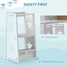 2-In-1 Toddler Step Stool With Safety Rail For Kitchen, Bathroom, White - T0001-01-14495 - View 9