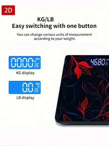 1pc Red Vine Leaf Decorative Weight Scale, Fashionable Weight Scale Decoration, Suitable For Small Weight Scales, Bathroom Scales, Easy To Use, Holiday Gift, Back To School - A - View 7