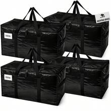 1Pc [Lidded Storage Bins] Heavy Duty Extra Large Moving Bag, 50 Lbs Capacity Tote Bag, Durable Waterproof Puncture-Resistant Winter Clothes Storage Bag, Suitable For Moving, Strong Handles, Zipper,Bedroom Room Decor,Back To School - View 4