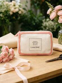 Lancôme Stain-Resistant Lining PU Makeup Bag With Metal Zipper Head, Daily Commute, Date, Vacation Cosmetic Gift Box LANCOME-GIFT-23 - White - View 1