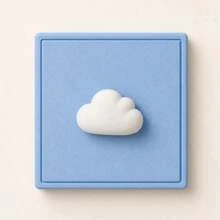 1pc 9.3*9.3cm Cloud Switch Cover, 3D Printed Switch Button Sticker, Home Switch Concealment Decor, Switch Protective Shell - Cloud-shaped Lid - View 4