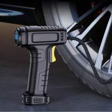 Portable Tire Inflator Tool, Handheld Air Pump With Nozzle Kit, Suitable For Car, Bicycle, Motorcycle Tire Inflation And Outdoor Use. - Wired - View 3
