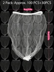 100-1000個白色廚房水槽濾袋－一次性網狀排水過濾袋，細網布材質，防堵塞彈性垃圾網，適用於水槽、洗臉盆與地板排水口，可重複使用耐用角落網狀濾網過濾器 - 白色 - 查看 19