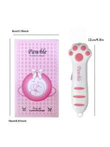 1pc Cute Cat Paw Shaped Multi-Function Utility Knife, Manual Retractable Blade For Safer Use, Lightweight And Portable Craft Knife Set, Suitable For Paper Cutting, Parcel Opening, DIY Crafts - A - View 4
