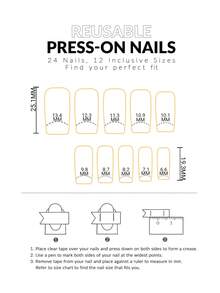 24片 Y2K 長款棺材形可愛卡通美甲方型法式指尖穿戴甲，美甲組包含：1片果凍膠和1片指甲锉，法式指尖美甲適合女性日常工作、派對及其他場合 - 彩色 - 查看 6