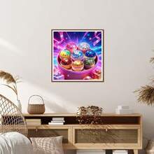 1PC DIY 5D Diamond Painting Kit Cute Bun Pattern - Round Full Diamond Art Mosaic Craft, Home Wall Decor, Unframed - No Frame - View 4