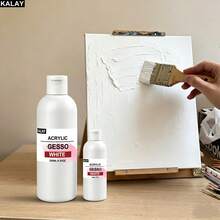 Kalay Professional Grade Gesso Surface Treatment Medium, Oil/Acrylic Painting Canvas Liquid Primer, Mixable With Professional Acrylic Paints And Mediums, 60/250ML Transparent/White - 1 Item - View 5