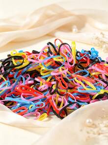 2000Pcs Simple Mini Disposable Hair Ties For Girls And Teens - Multicolor - View 4