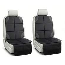 2pcs Car Seat Protector Pads, Fits All Car Seats, Large Size Car Seat Cushions, Waterproof 600D Fabric, With 2 Storage Pockets, Universal Size - Multicolor - View 1