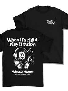 Men T-Shirts - 黑色 - 查看 1