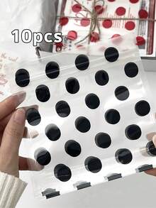 10 pezzi Sacchetti con motivo a pois neri & bianchi, sacchetti di imballaggio regalo in PVC trasparente, sacchetti di imballaggio regalo per feste, sacchetti decorativi per accessori gioielli, sacchetti di stoccaggio regalo auto-sigillanti, riutilizzabili, adatti per regali di vacanze, compleanni, matrimoni, feste, stoccaggio quotidiano, sacchetti di plastica auto-sigillanti, sacchetti regalo trasparenti per matrimoni, sacchetti regalo di gruppo, regali per il Ringraziamento e la Festa dell'Insegnante. 1 pezzo - Multicolore - Visualizzare 13